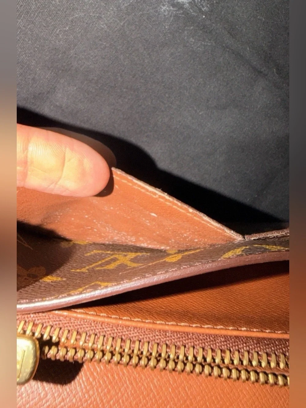 Louis Vuitton Brown Monogram Snap Flap Wallet Zip Coin Pocket Folding Card/COA
